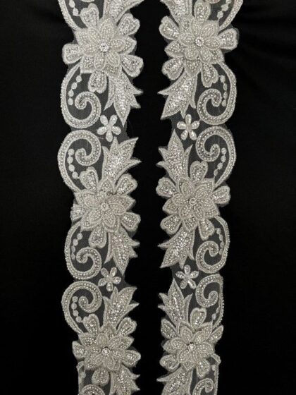 Rhinestones and Beaded Lace Trimmings